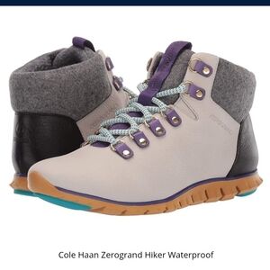 Cole Haan Zerogrand Waterproof Boots - Gray and Purple